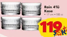 PAŞABAHÇE RAİN 4'LÜ KASE 185 CC